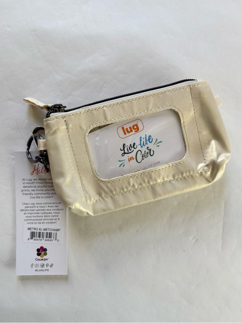 Lug Metro XL Pouch in Metallic Champagne NEW - Picture 3 of 4